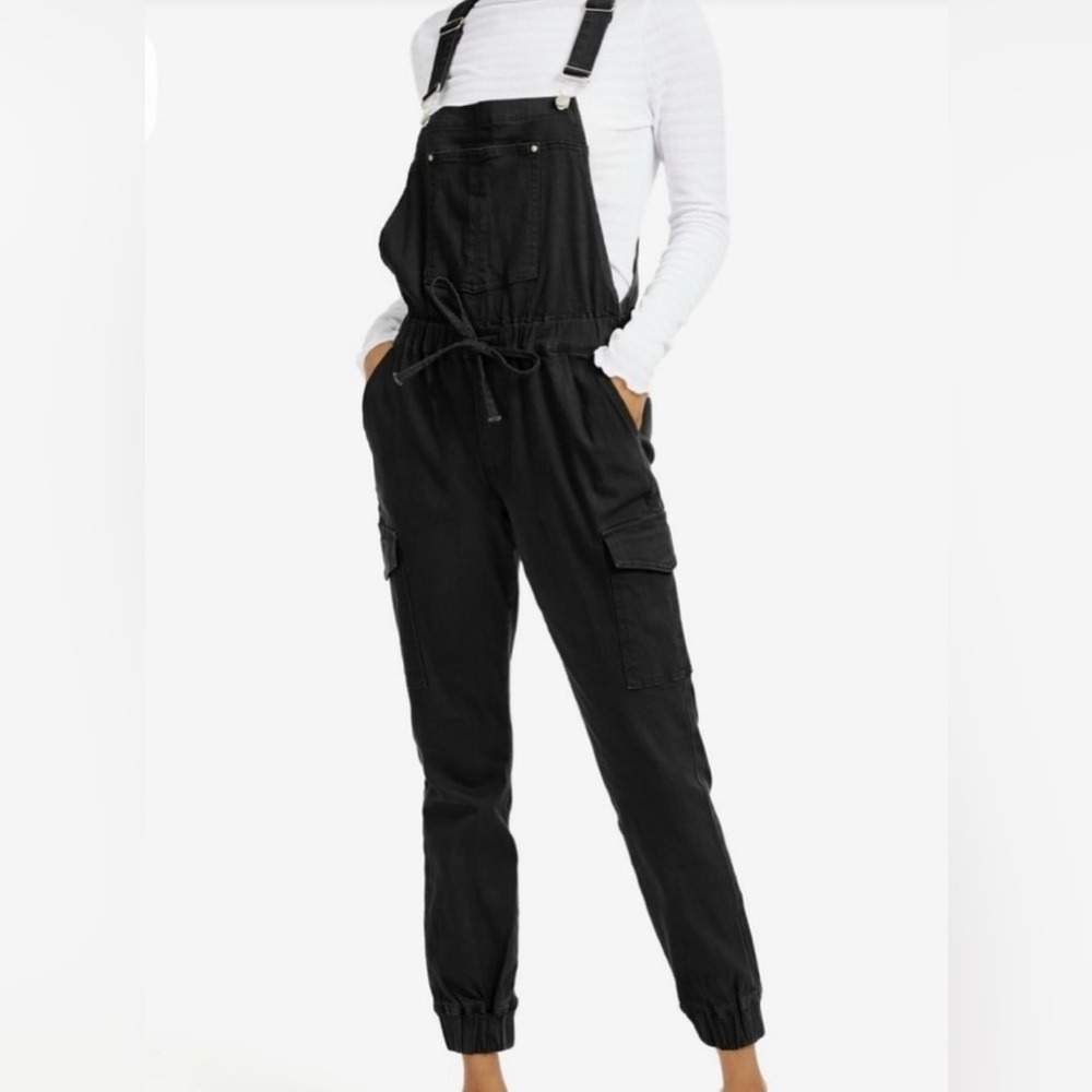 Almost Famous Black Women's Jeans Overalls